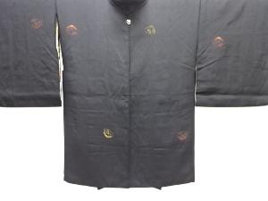 アンティーク　貝合わせ模様織り出し漆一つ紋羽織